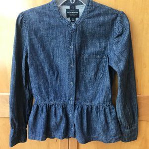 Lucky Brand True Indigo Romantic Top Size 4